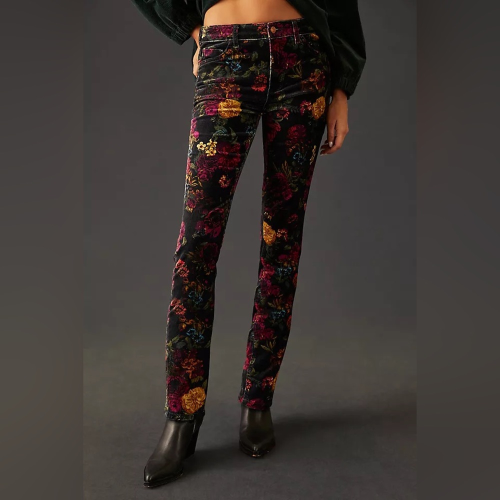Pilcro Mid-Rise Velvet Skinny Jeans Size 26